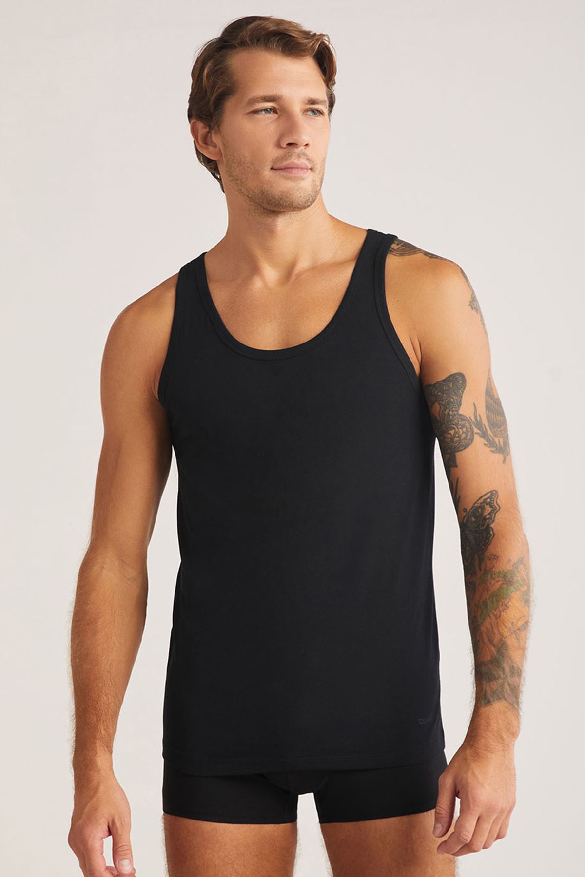 Kom Modal Scoott Askılı 2 li Basic Erkek Atlet 