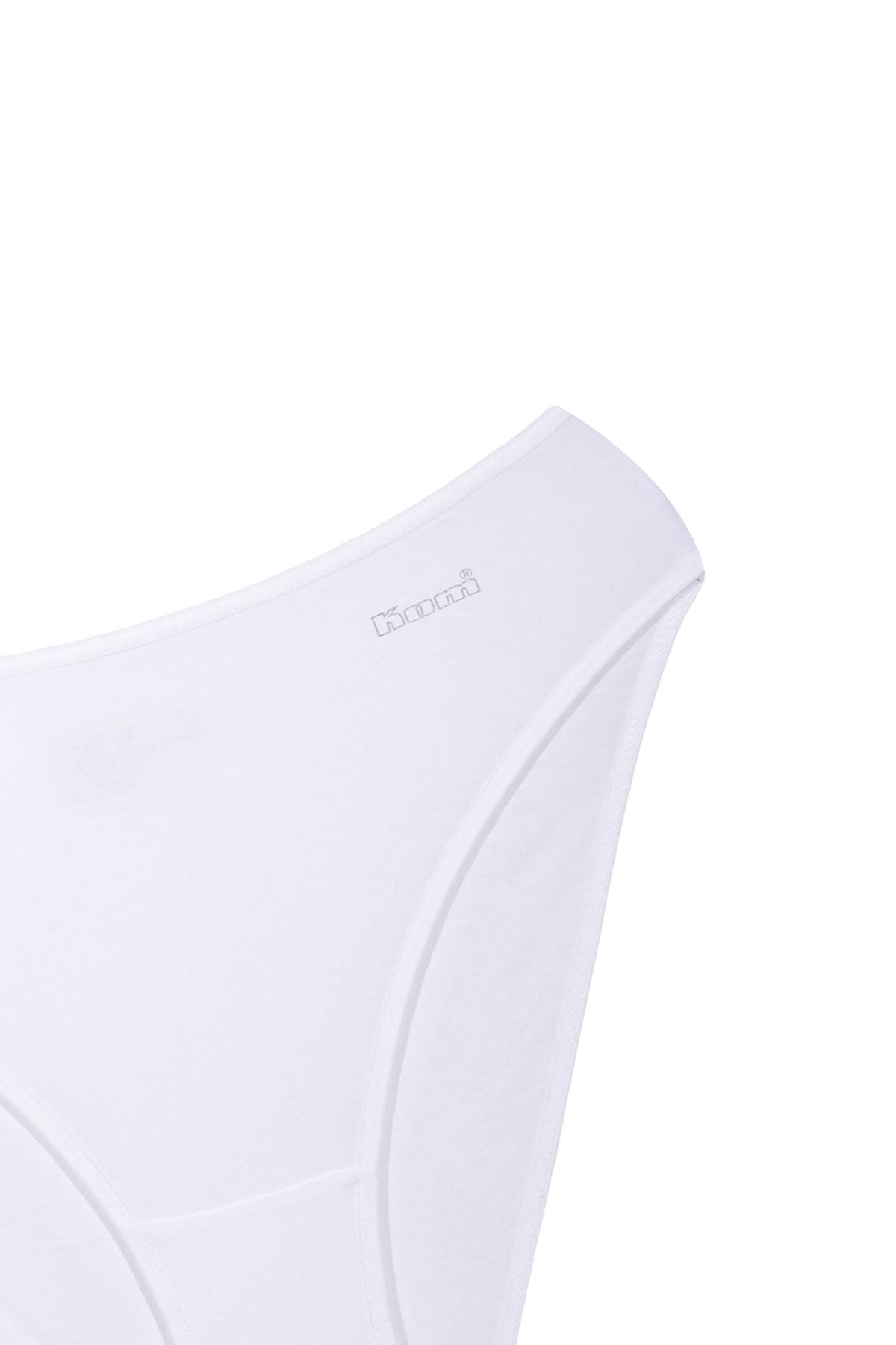 Kom Kadın Basic 5 li Slip Modal Külot Beyaz
