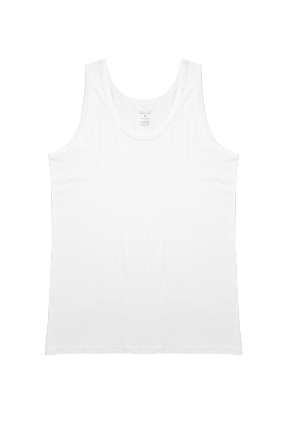 Kom Henry Askılı 2 li Basic Erkek Atlet Beyaz