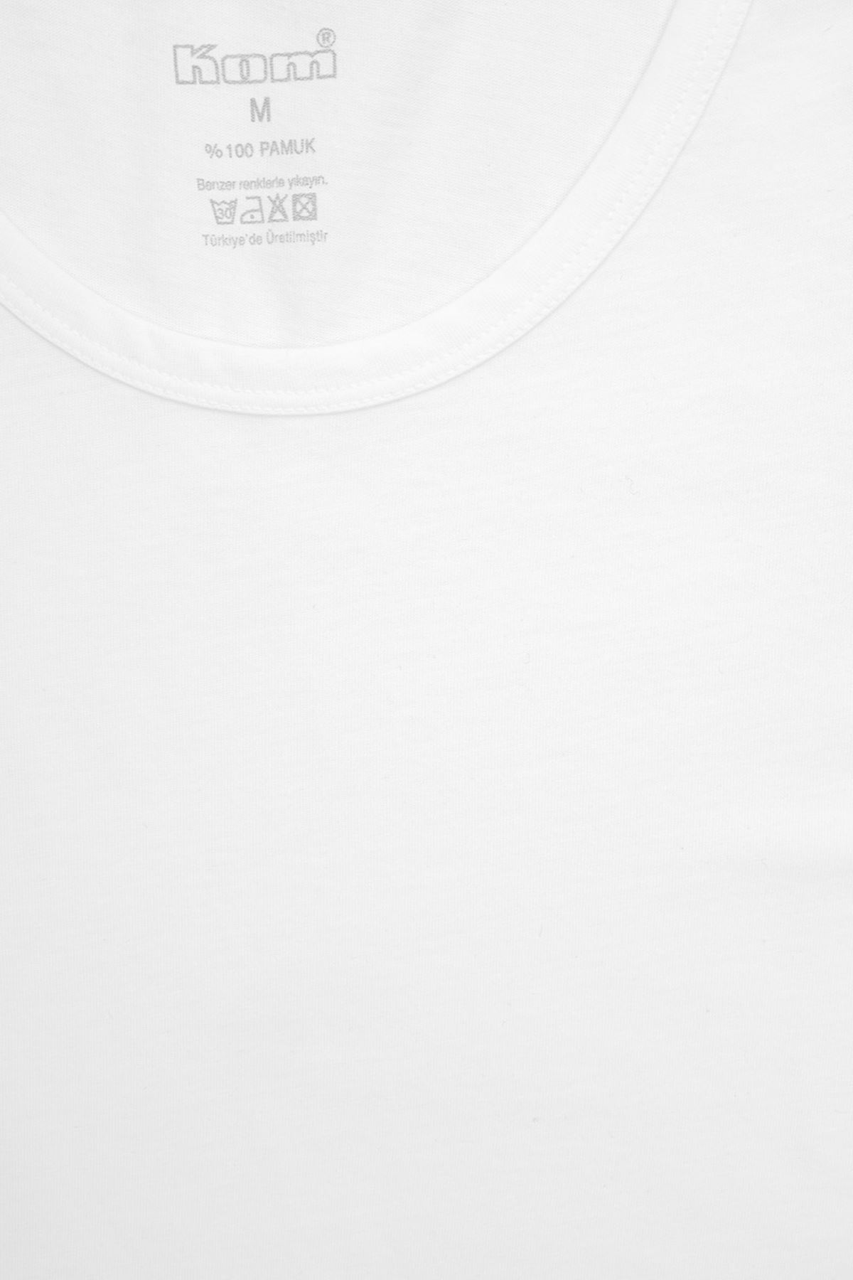 Kom Henry Askılı 2 li Basic Erkek Atlet Beyaz