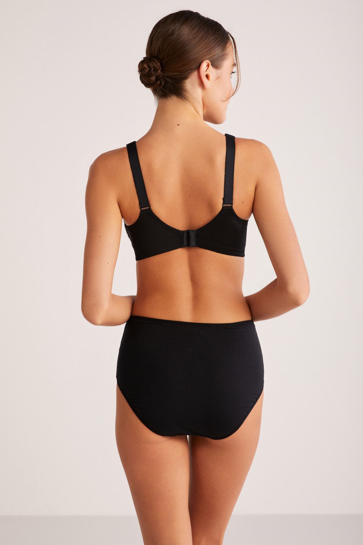 Kom Kadın Basic 5 li Maxi Modal Külot Siyah