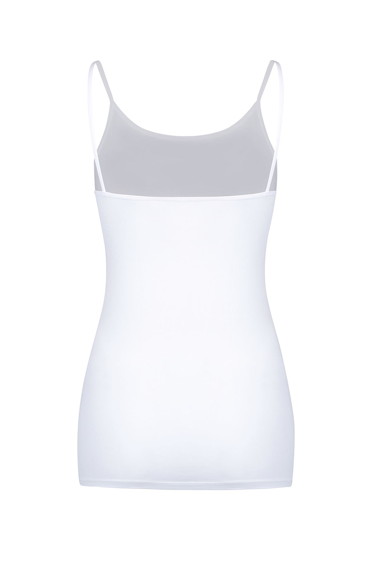 Kom Kadın Basic 2 li Modal Top Atlet Beyaz