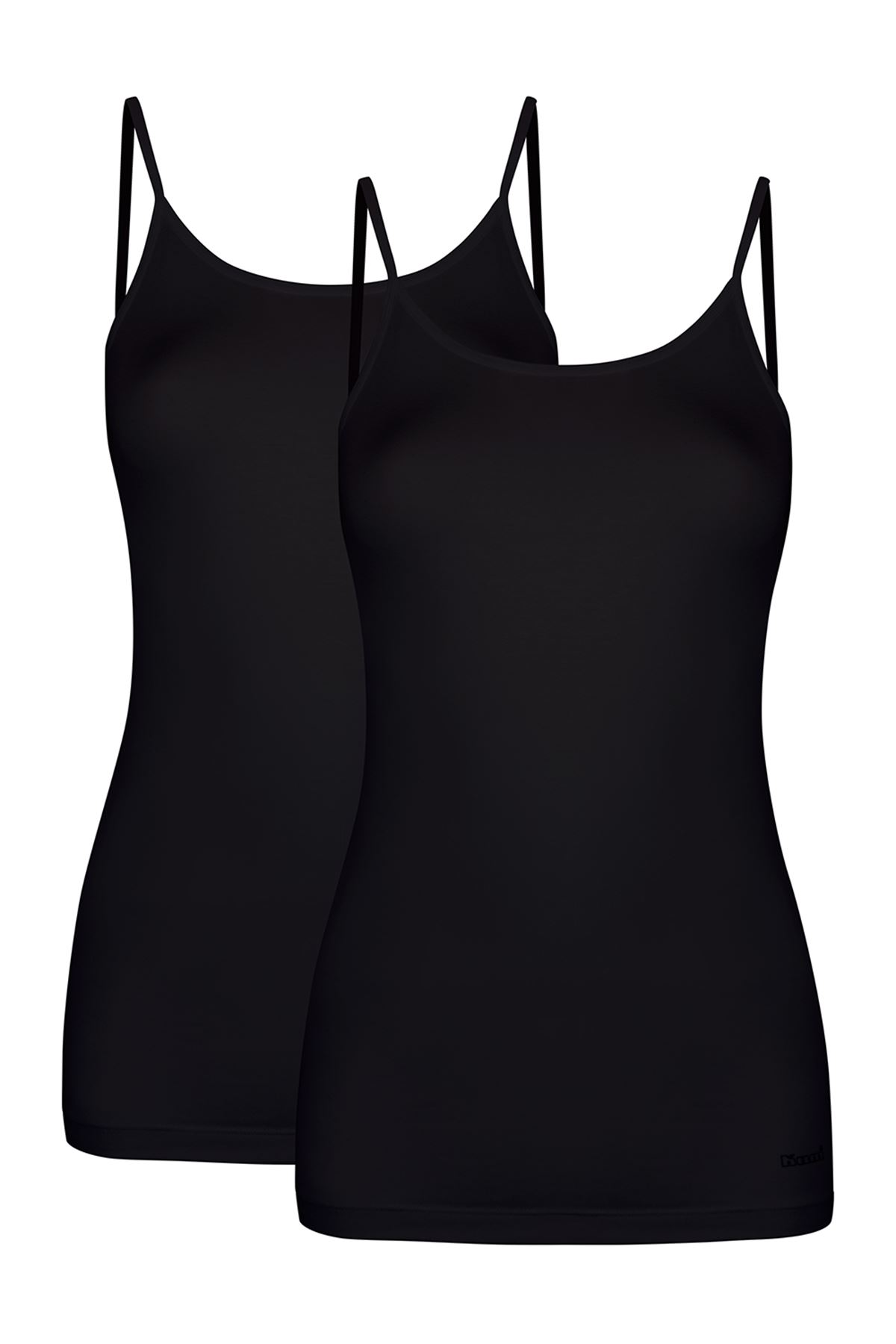 Kom Kadın Basic 2 li Modal Top Atlet Siyah