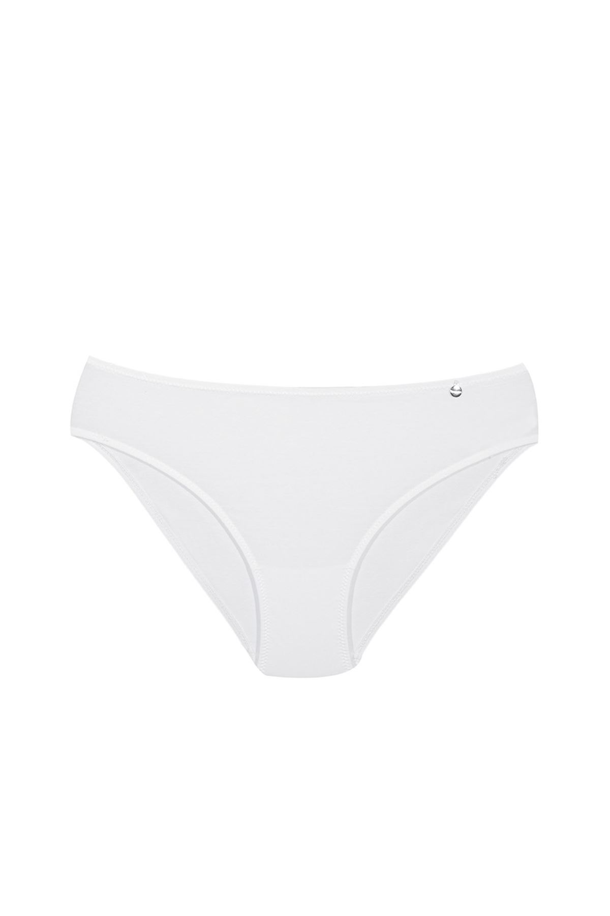 Kom Aleaf Pamuk-Modal 3 lu Kadın Külot Siyah-Beyaz