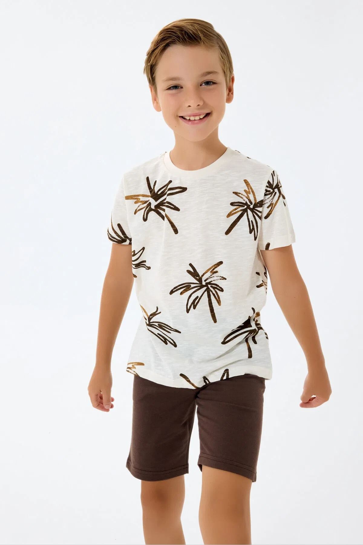 RolyPoly Erkek Çocuk Süprem Şortlu Takım Ekru