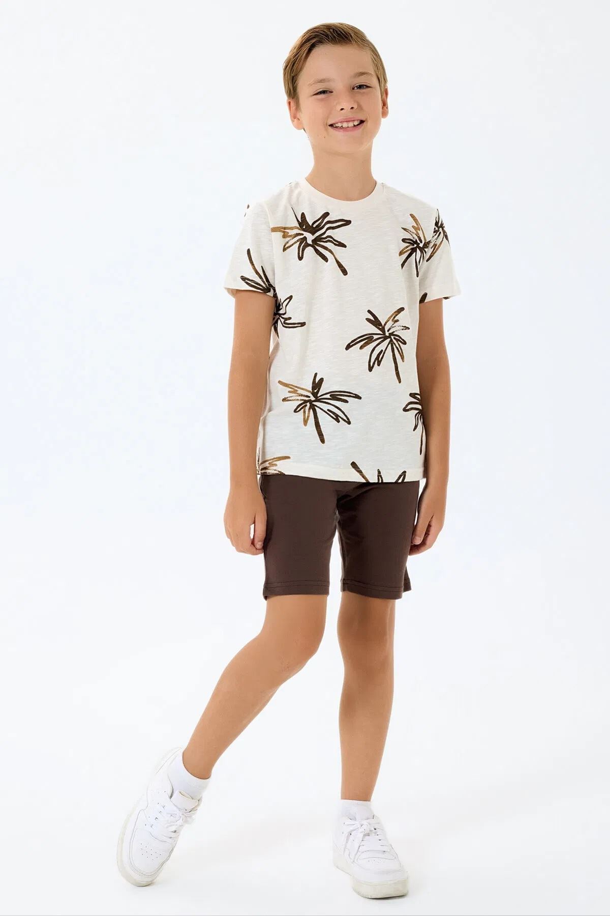 RolyPoly Erkek Çocuk Süprem Şortlu Takım Ekru