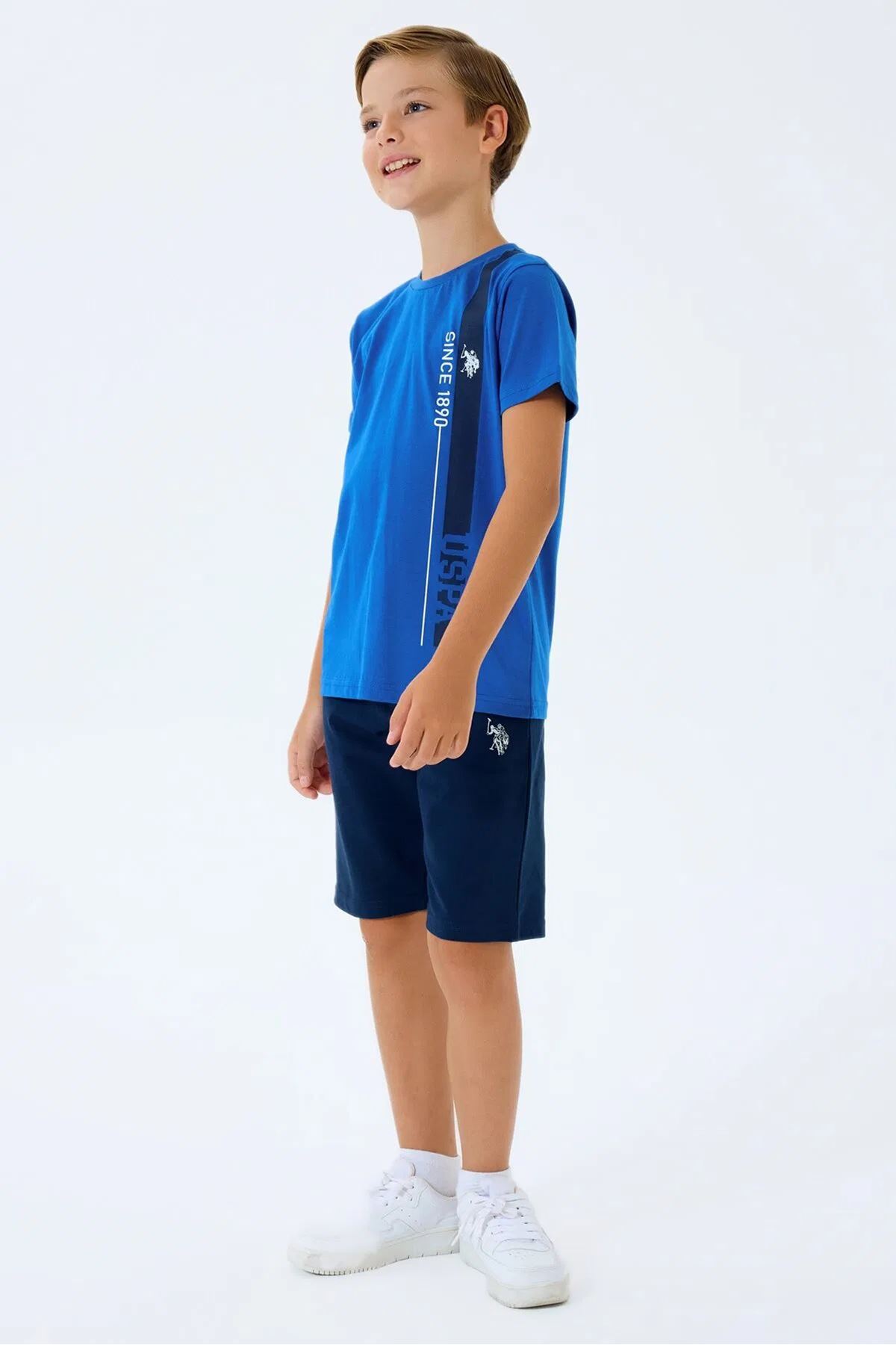 U.S. Polo Assn Erkek Çocuk Süprem Şortlu Takım Mavi