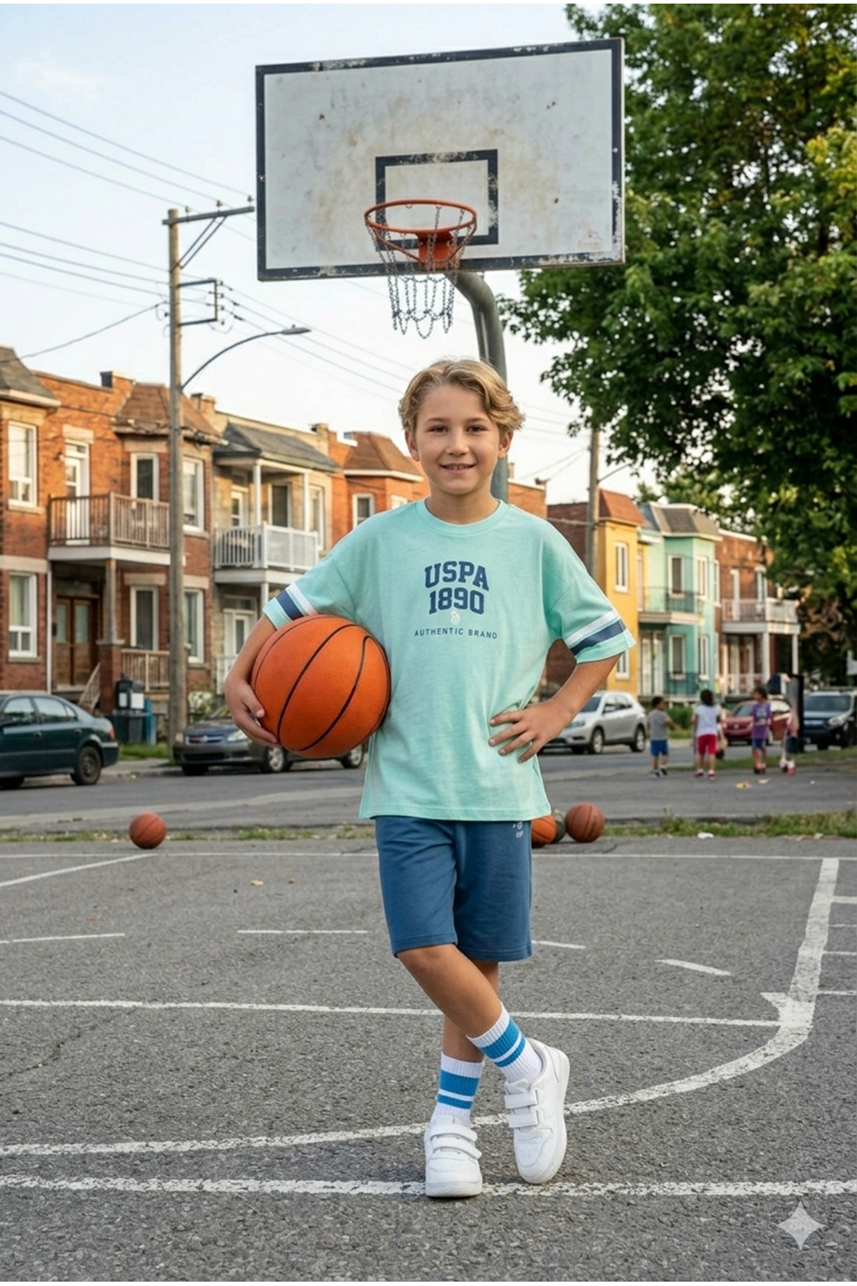 U.S. Polo Assn Erkek Çocuk Süprem Şortlu Takım Yeşil