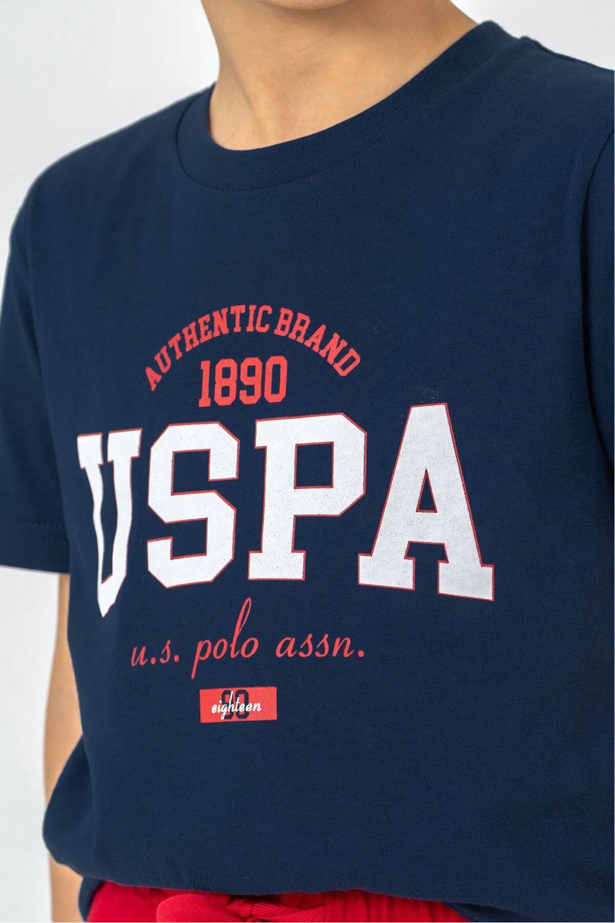 U.S. Polo Assn Erkek Çocuk Süprem Şortlu Takım İndigo