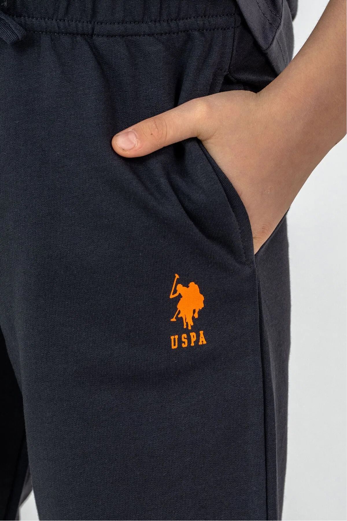 U.S. Polo Assn Erkek Çocuk Süprem Şortlu Takım Füme