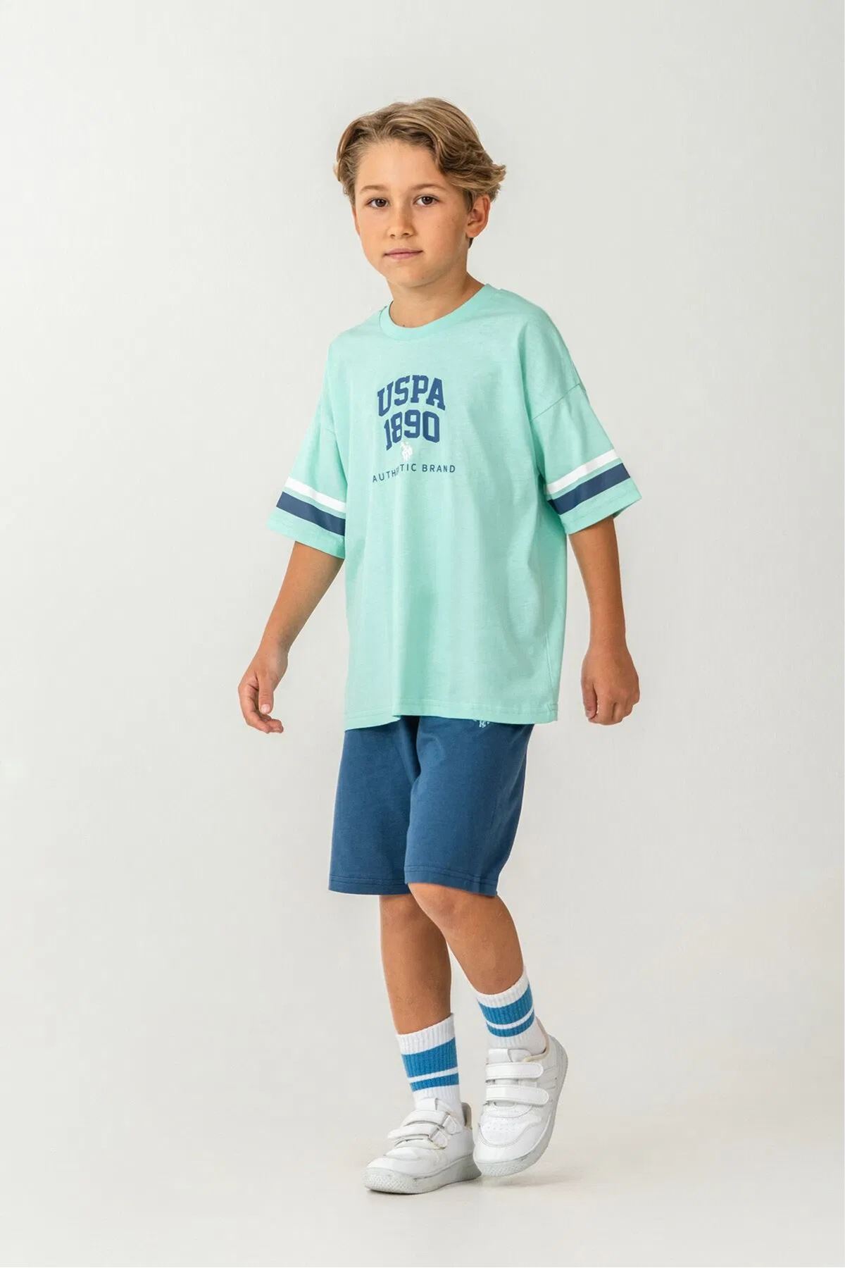 U.S. Polo Assn Erkek Çocuk Süprem Şortlu Takım Yeşil