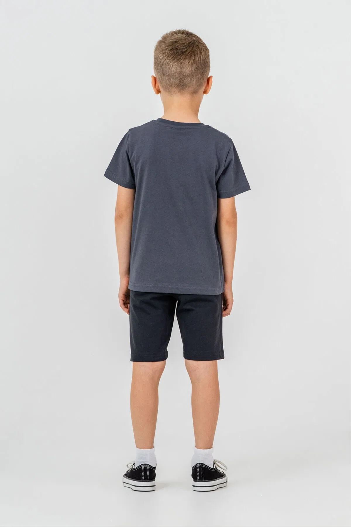 U.S. Polo Assn Erkek Çocuk Süprem Şortlu Takım Füme