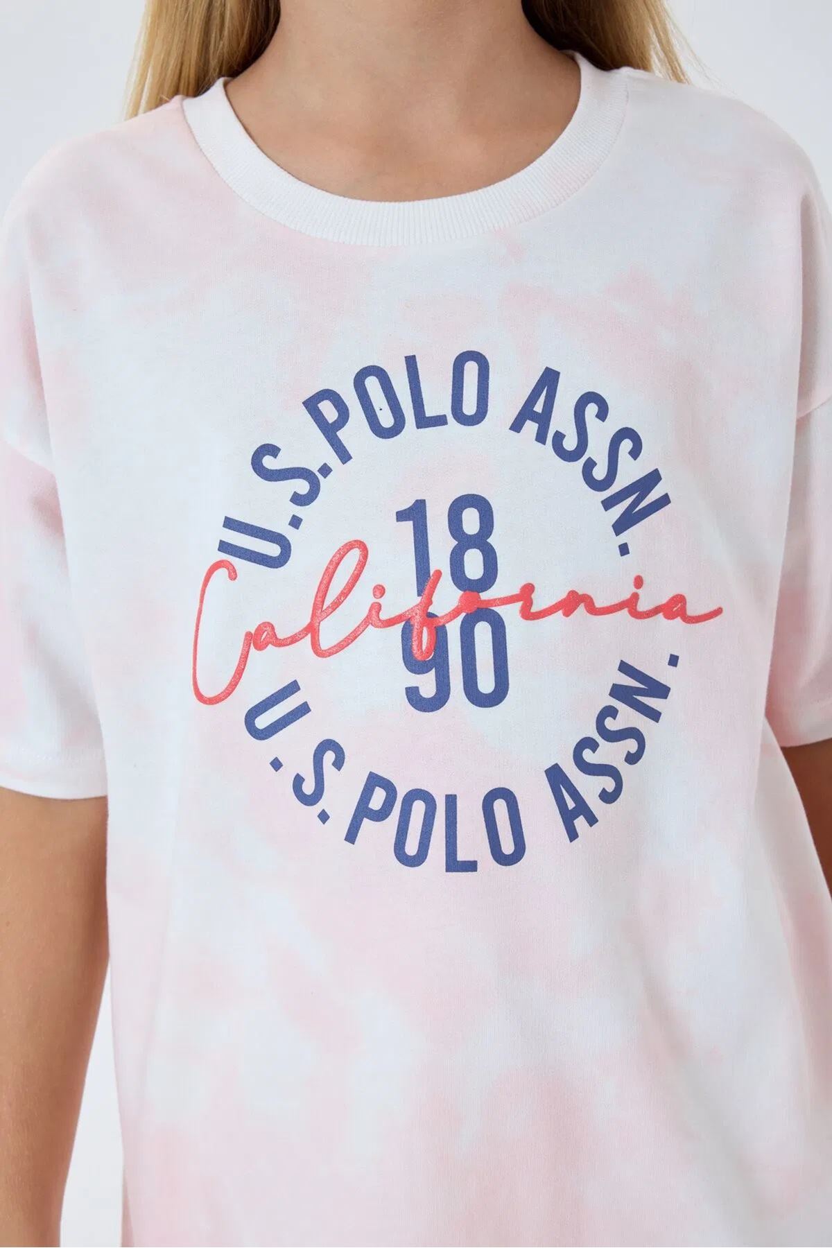 U.S. Polo Assn Kız Çocuk İki İplik Şortlu Takım Pembe