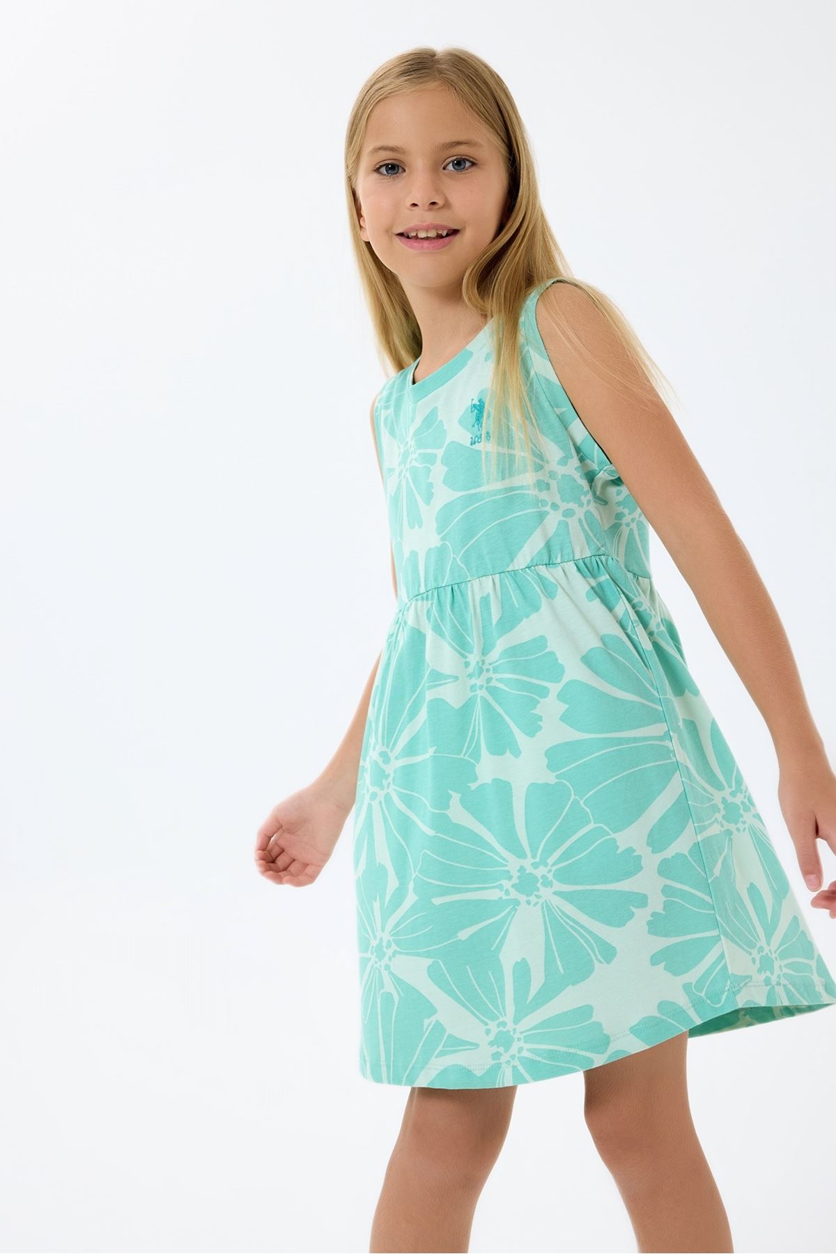 U.S. Polo Assn Kız Çocuk Süprem Elbise Yeşil