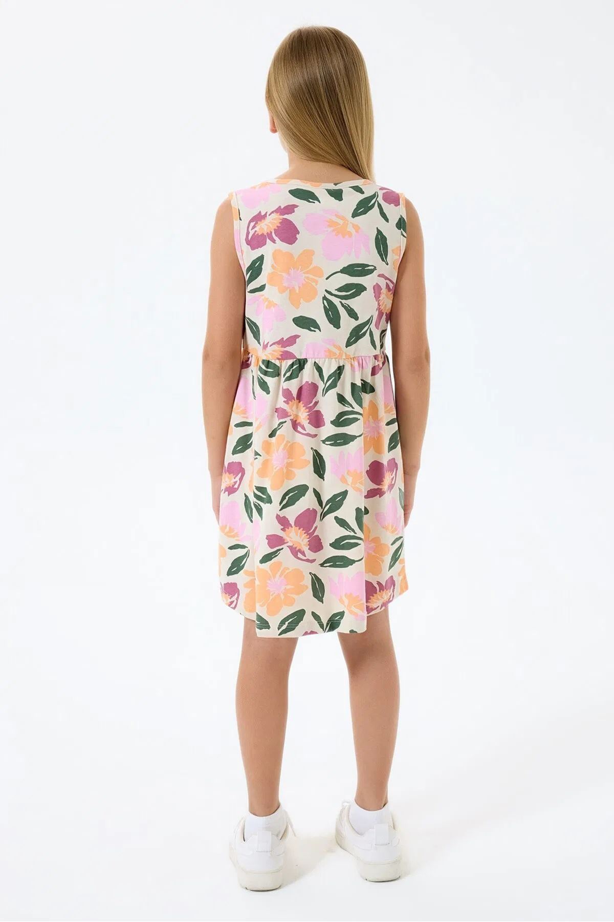 U.S. Polo Assn Kız Çocuk Süprem Elbise Bej