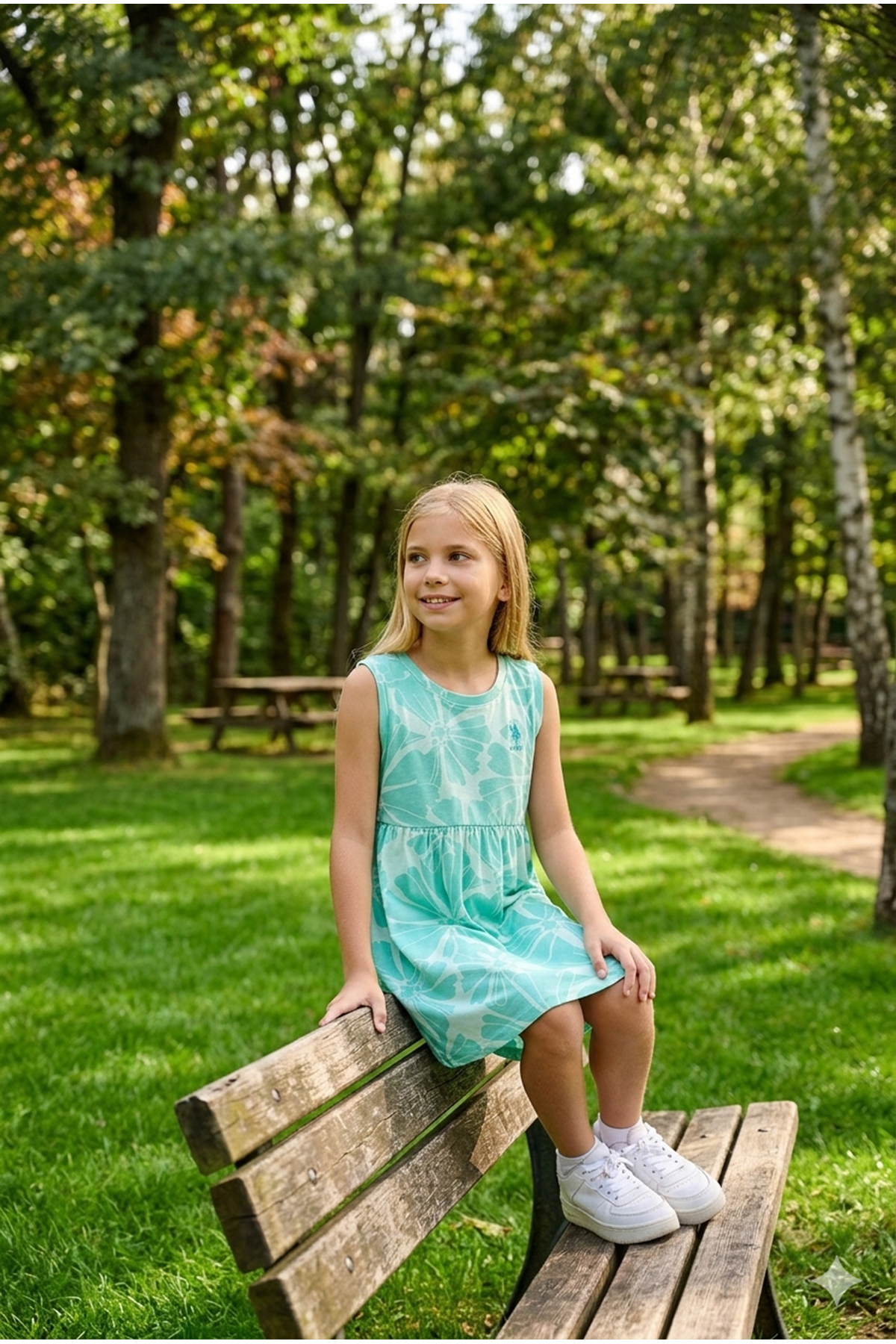 U.S. Polo Assn Kız Çocuk Süprem Elbise Yeşil