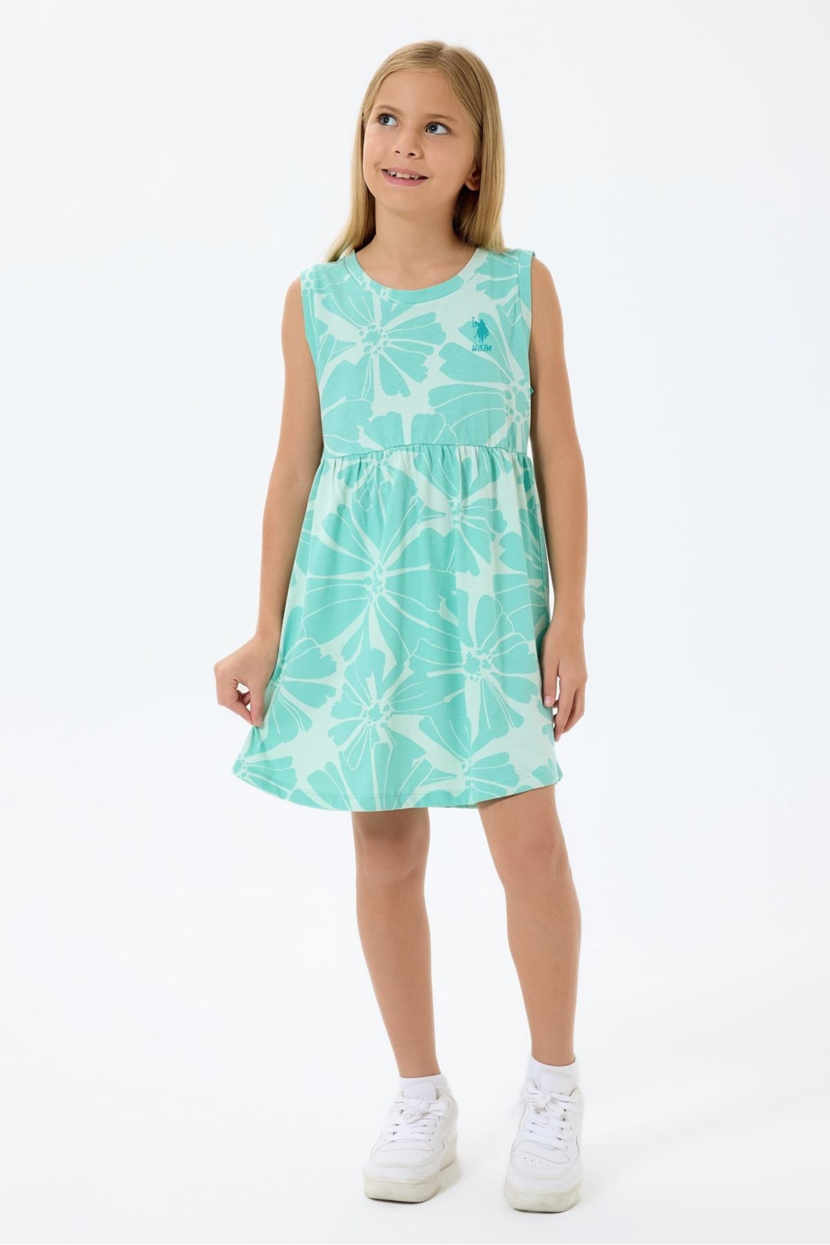 U.S. Polo Assn Kız Çocuk Süprem Elbise Yeşil