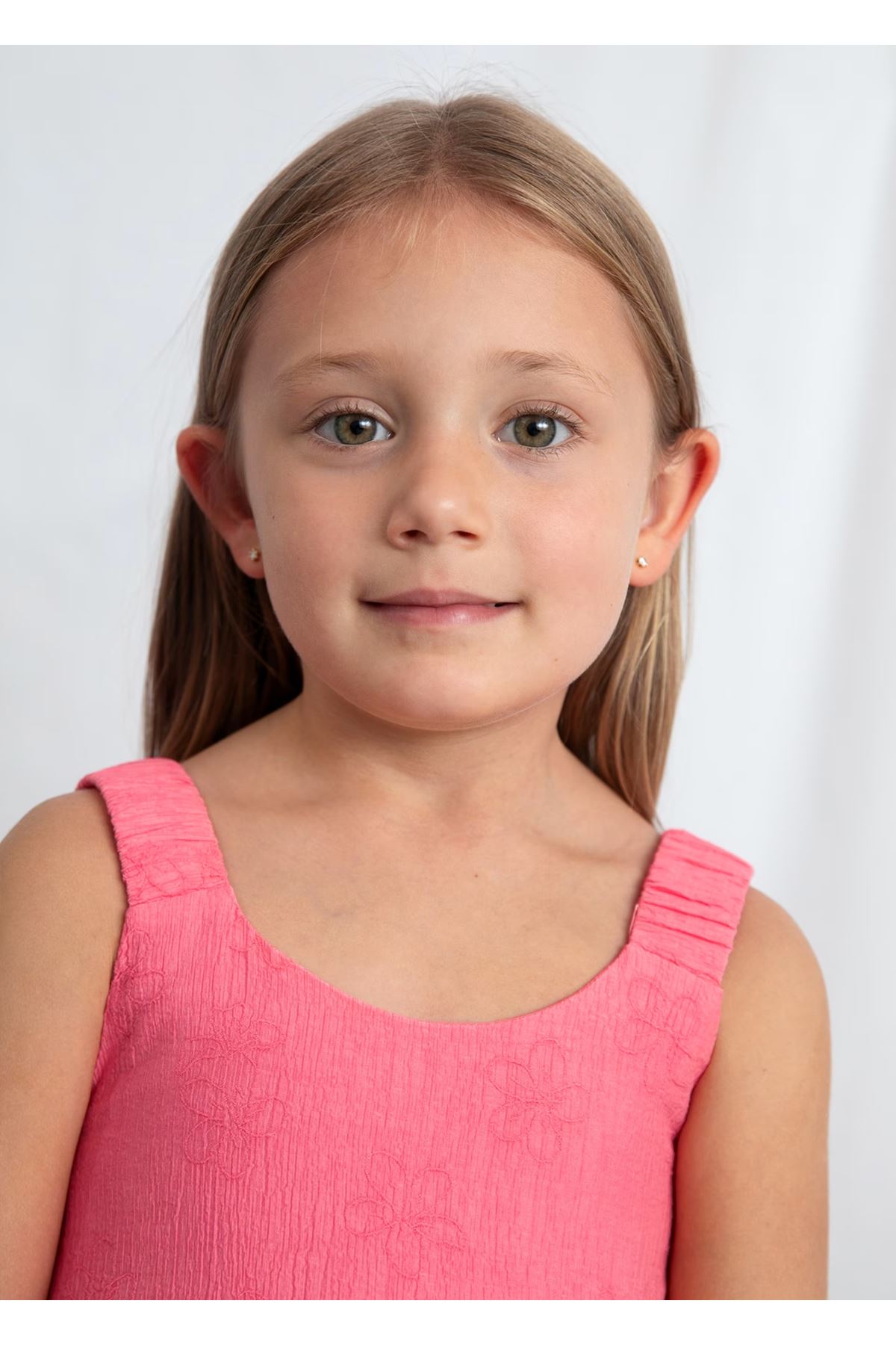 Mayoral Kız Çocuk Çiçek Desenli Jakarlı Abiye Elbise 3925 Pembe