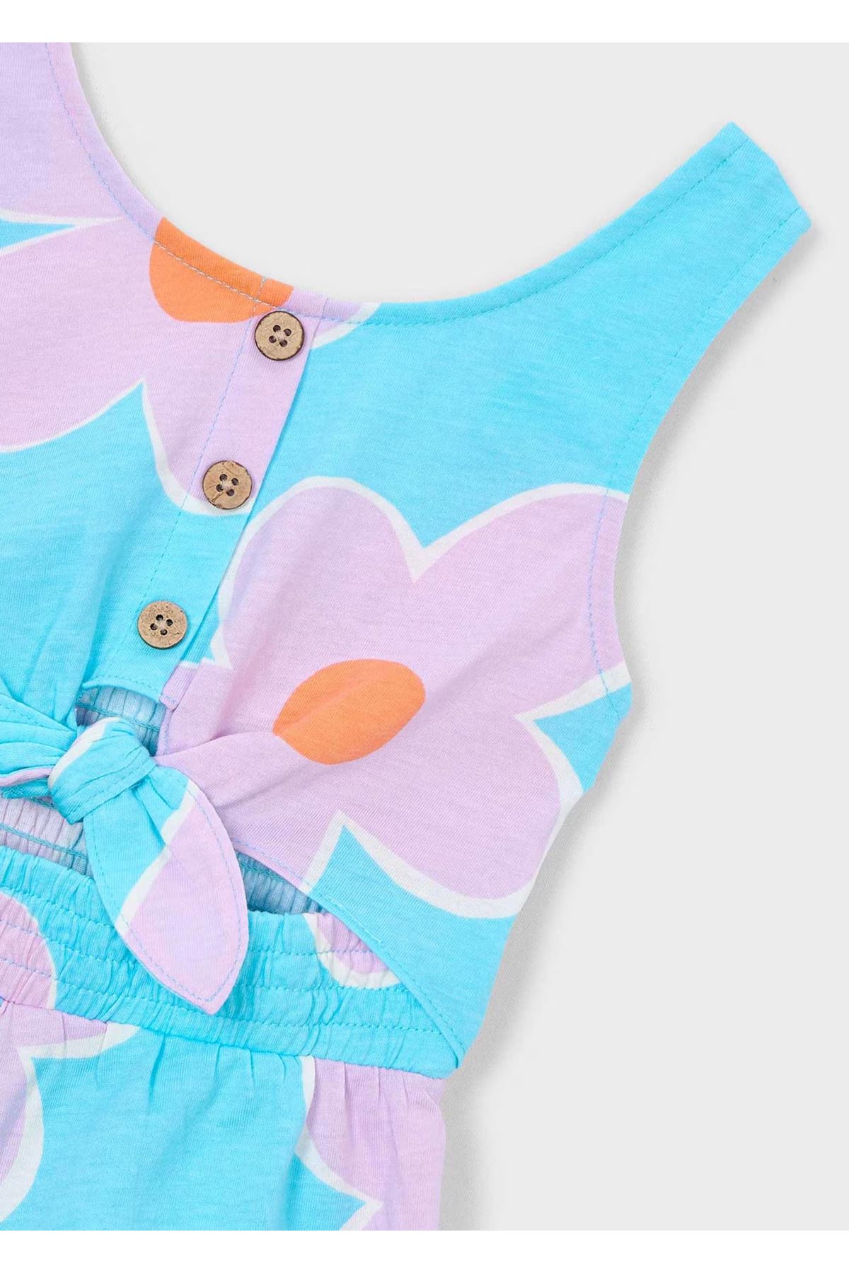 Mayoral Kız Çocuk Fiyonk Detaylı Askılı Şort Tulum 3889 Lila