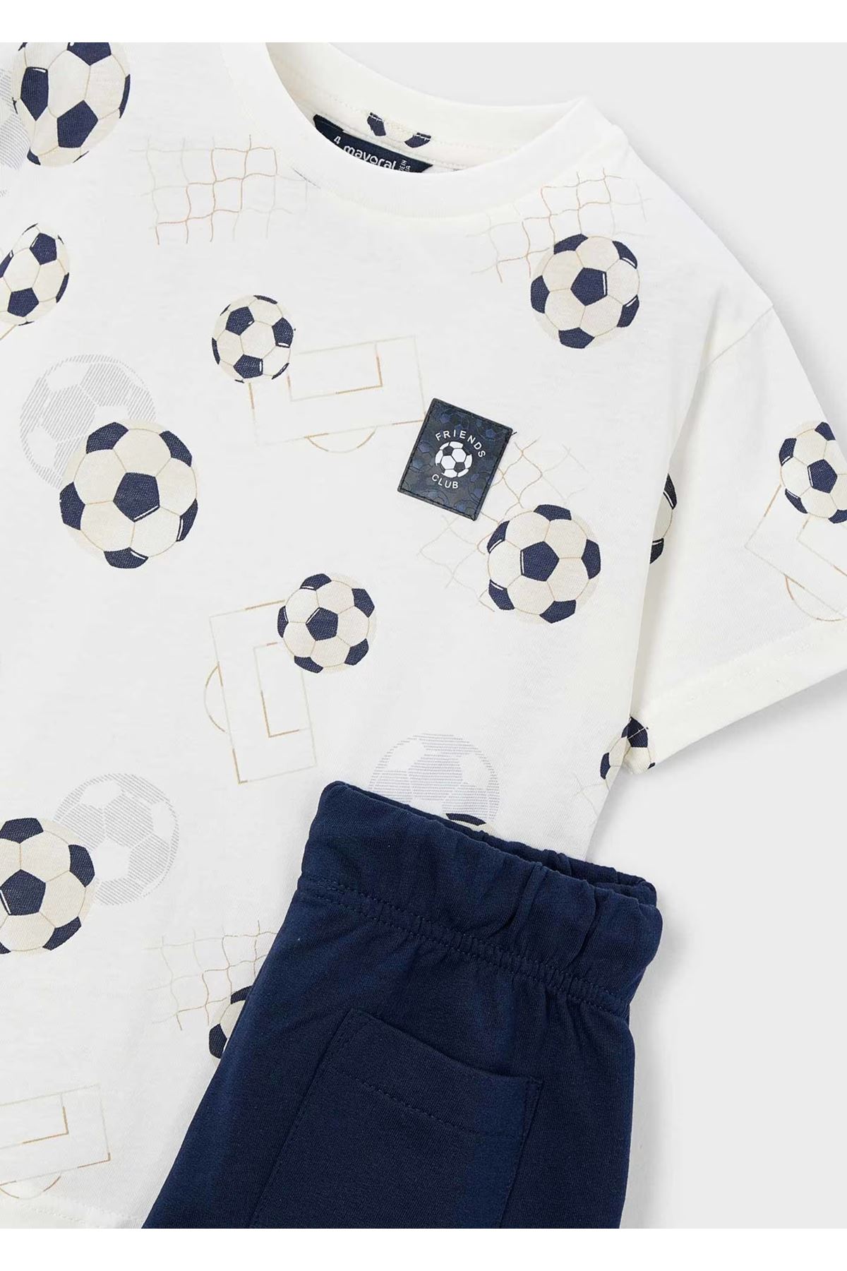 Mayoral Erkek Çocuk Futbol Topu Baskılı 2 Parça Şortlu Takım 3607 Lacivert