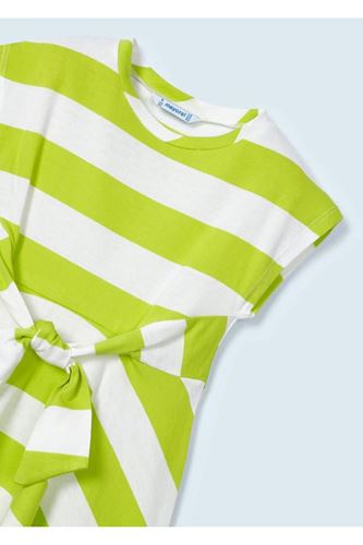 Mayoral Kız Çocuk Çizgili Desenli Elbise Yeşil