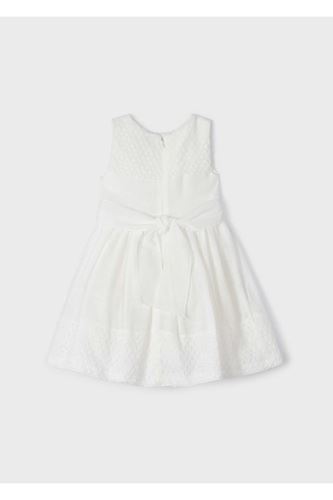 Mayoral Kız Çocuk Kombine Güpür Elbise Krem