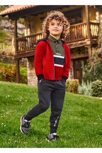 Mayoral Erkek Çocuk Peluş Alt - Üst Eşofman Takım 2 Altlı Kırmızı