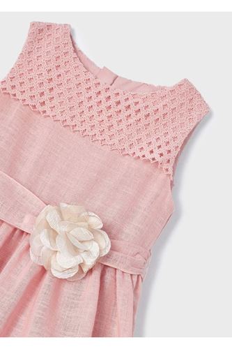Mayoral Kız Çocuk Kombine Güpür Elbise Pembe