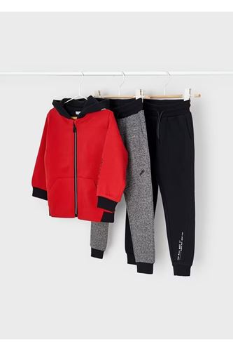 Mayoral Erkek Çocuk Peluş Alt - Üst Eşofman Takım 2 Altlı Kırmızı