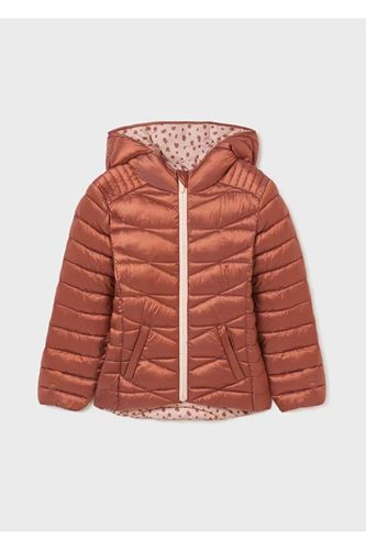 Mayoral Genç Kız Kapşonlu Parlak Mont Kiremit