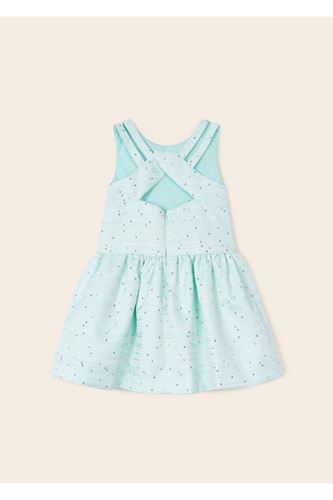 Mayoral Kız Çocuk Jakarlı Elbise Mavi