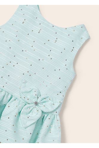 Mayoral Kız Çocuk Jakarlı Elbise Mavi