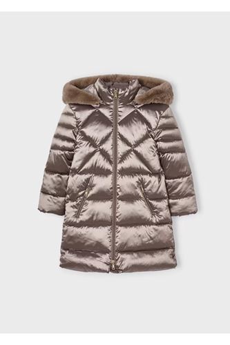 Mayoral Kız Çocuk Parlak Uzun Mont Kahverengi