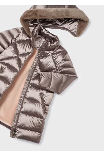 Mayoral Kız Çocuk Parlak Uzun Mont Kahverengi