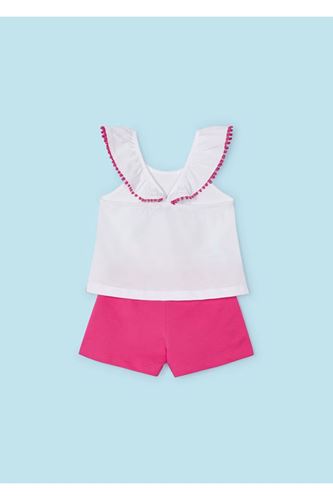 Mayoral Kız Çocuk 2 Parça Kolsuz Bluz ve Şort Takım Fuşya