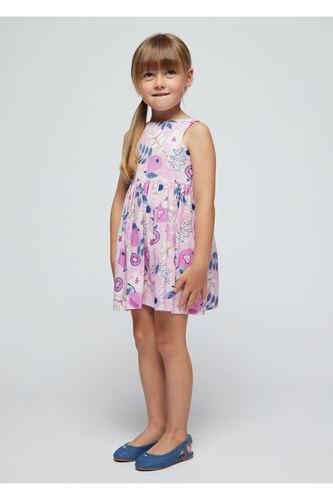 Mayoral Kız Çocuk Baskılı Elbise Mor