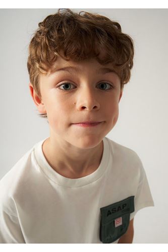 Mayoral Erkek Çocuk 2 Parça Baskılı T-Shirt - Şort Takım Beyaz