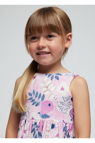 Mayoral Kız Çocuk Baskılı Elbise Mor