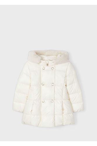 Mayoral Kız Çocuk Kapşonlu Mont Ekru