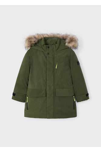 Mayoral Erkek Çocuk Kapşonlu Uzun Parka Mont Yeşil