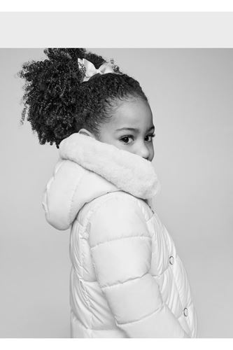 Mayoral Kız Çocuk Kapşonlu Mont Ekru