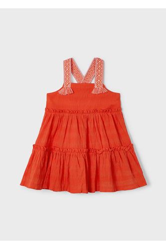 Mayoral Kız Çocuk Örgü Askılı Elbise 3942 Kırmızı