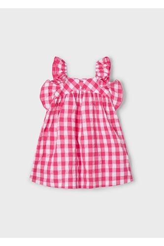 Mayoral Kız Çocuk Gingham Ekose Elbise  3935 Kırmızı