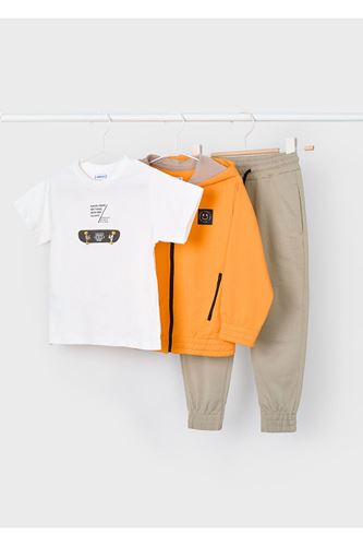Mayoral Erkek Çocuk Kaykay Tişört Eşofman Takımı 3881 Turuncu