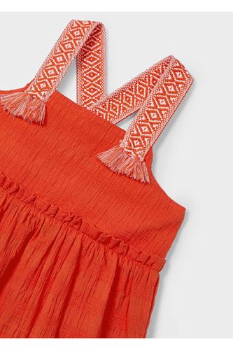 Mayoral Kız Çocuk Örgü Askılı Elbise 3942 Kırmızı