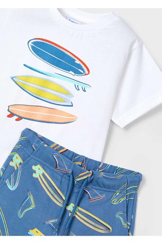 Mayoral Erkek Çocuk Şort Ve Tişört Takımı 3604 Mavi