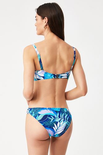 Kom Azula Desenli Dolgulu (Push Uplı) Bikini Mavi
