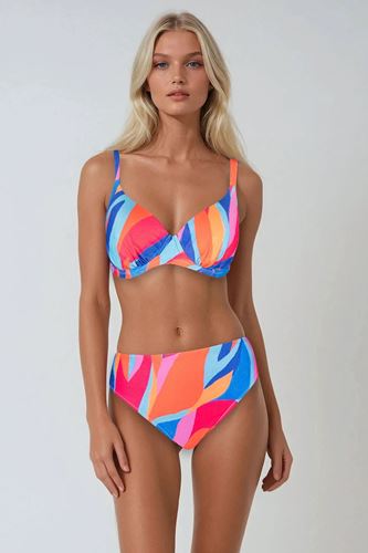 Kom RegenSimli Kumaşlı  Toparlayıcı Bikini Pembe