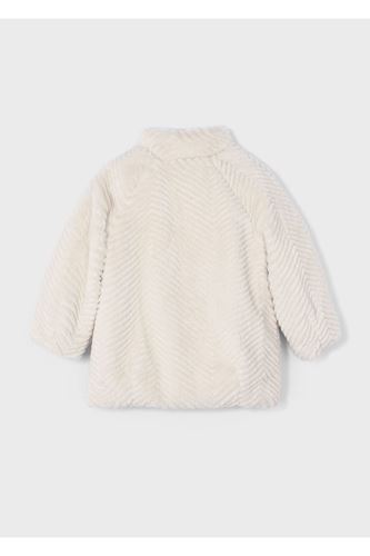 Mayoral Kız Çocuk Yumuşak Doku Kürk Manto Bej