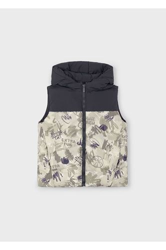 Mayoral Erkek Çocuk Çift Taraflı Kapüşonlu Dolgulu Yelek Siyah